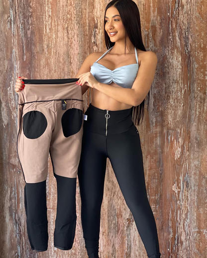 Ann – Pantalon Femme avec Fermeture Éclair et Effet Rehausse-Fesses