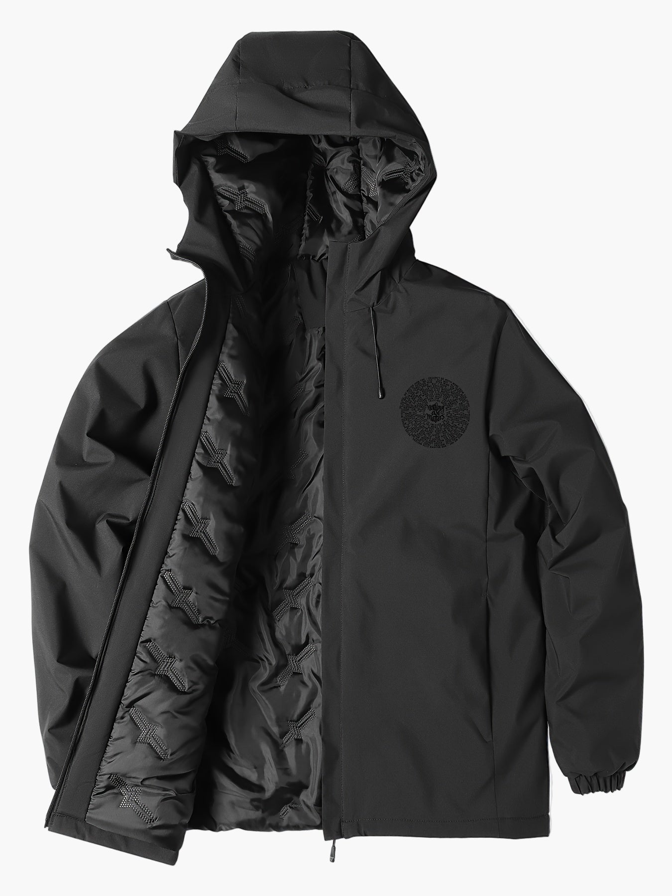 Veste d'hiver femme style urbain avec capuche et motif « Nothing Else Matters » – Casual, idéale pour le quotidien