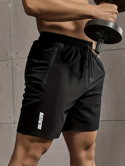 Korte sportbroek voor heren in fitnessstijl met ritszakken - Ideaal voor training en sportschool