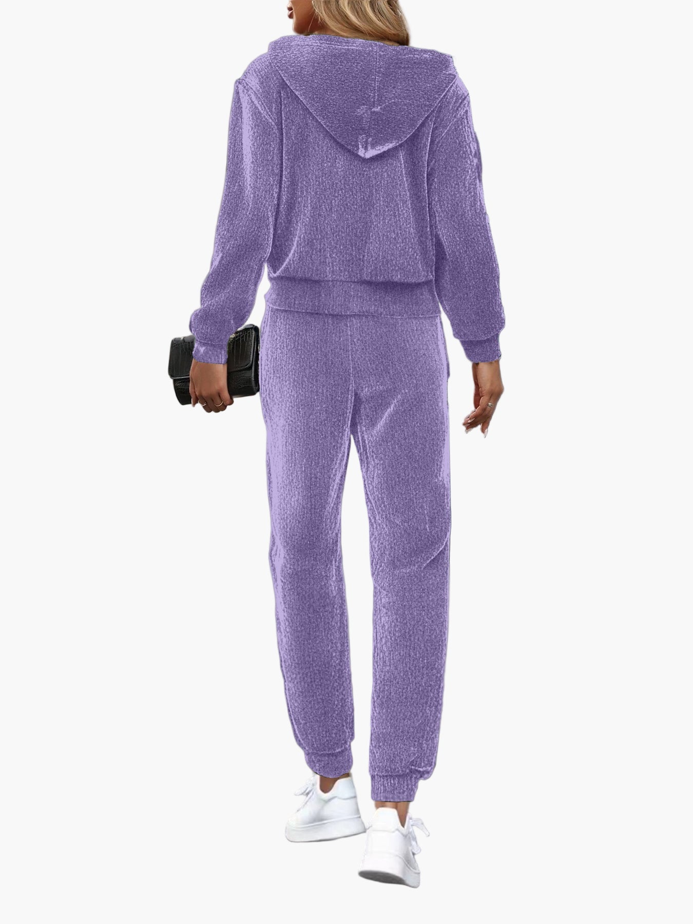 Survêtement décontracté femme à capuche style sport pour l'automne et l'hiver