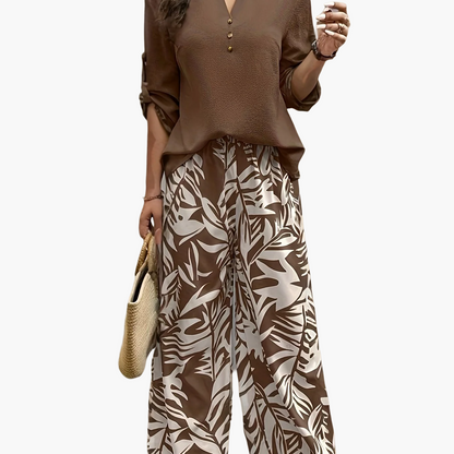 Elegant sæt til kvinder, afslappet chic stil, ideel til forår/sommer