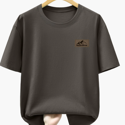 Casual men's T-shirt with mountain print, sporty style – Ideal for leisure and weekends