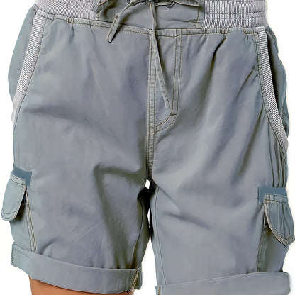 Shorts casual da donna stile cargo con tasche e coulisse – Ideali per l'estate e il tempo libero