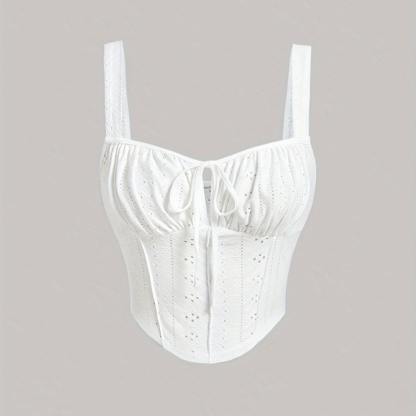 Bustier femenino estilo corsé bordado elegante para primavera y verano