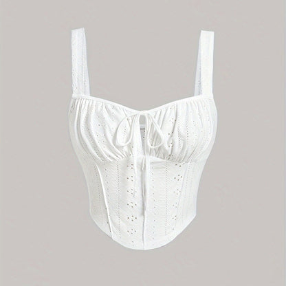 Bustier femenino estilo corsé bordado elegante para primavera y verano