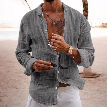 Benjamin – Chemise Décontractée en Coton et Lin
