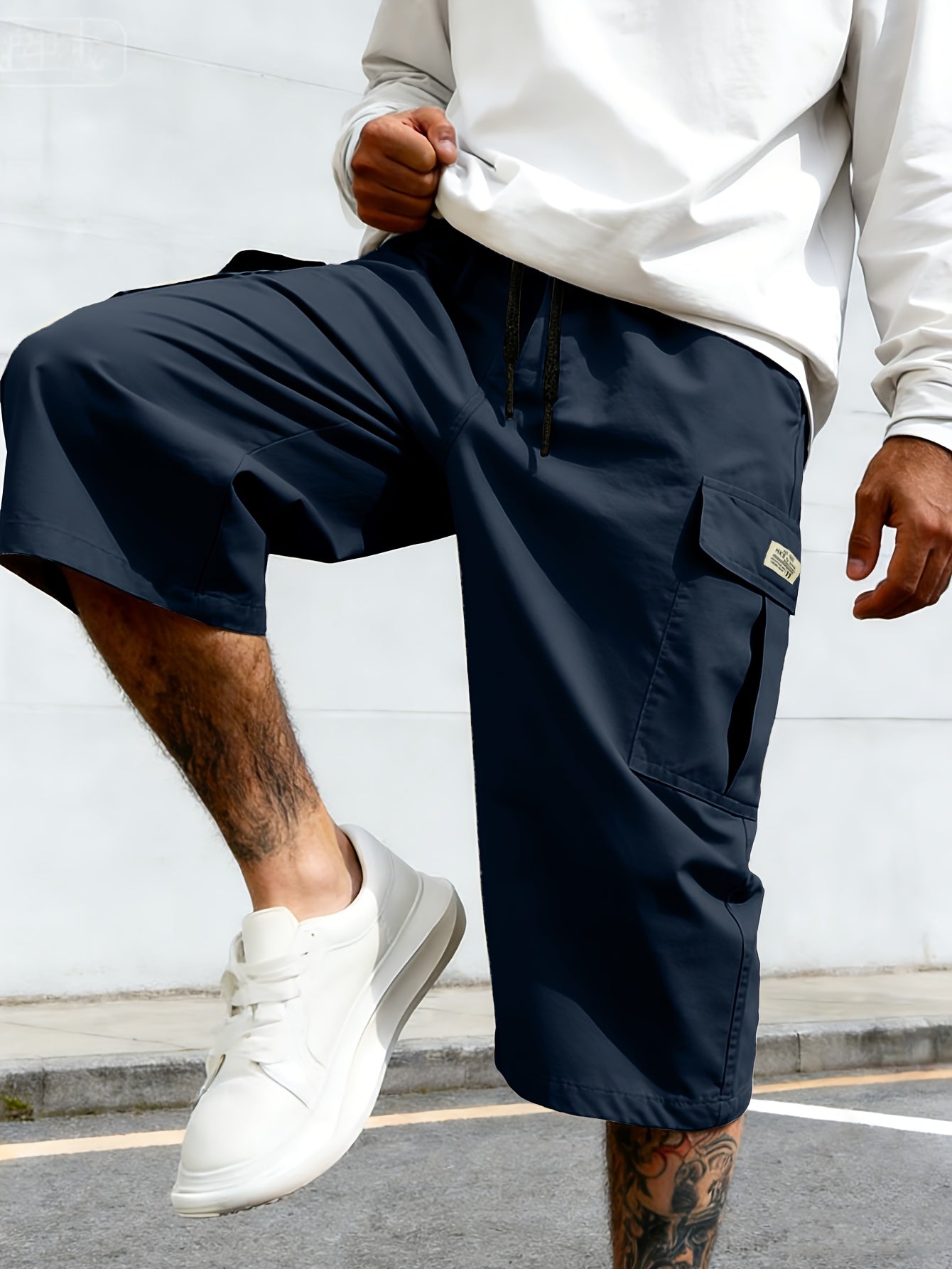 Bermuda cargo décontractée pour homme, style urbain polyvalent