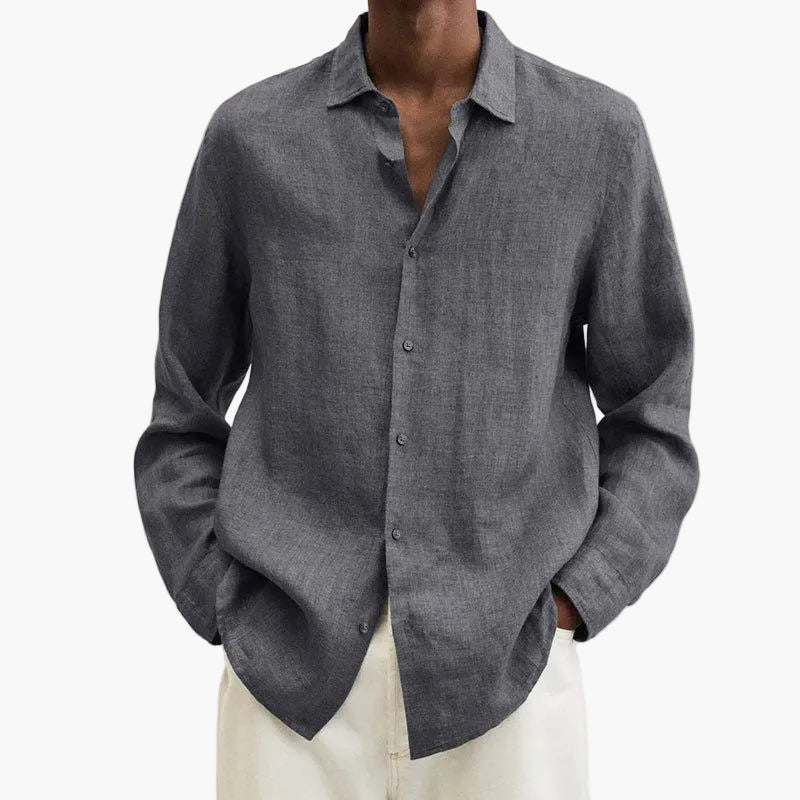 Chemise homme oversize style urbain décontracté à manches longues