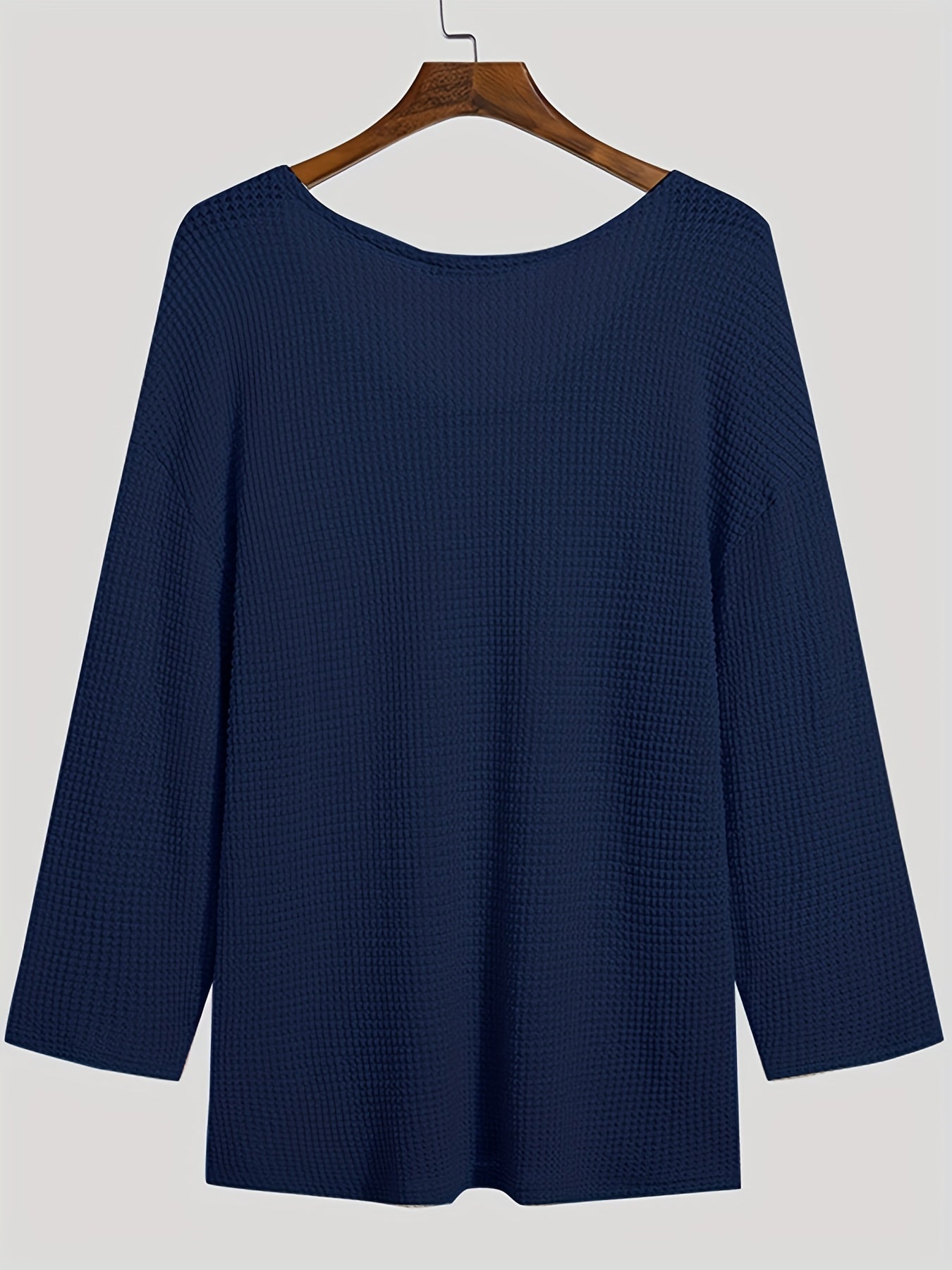 Maglione casual da uomo con scollo a V in maglia traforata, ideale per tutte le stagioni