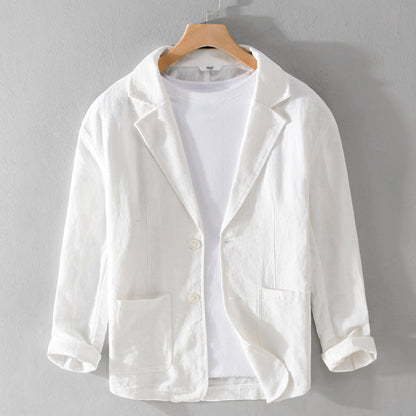 James – Veste de Costume Décontractée à Manches Courtes Rayées