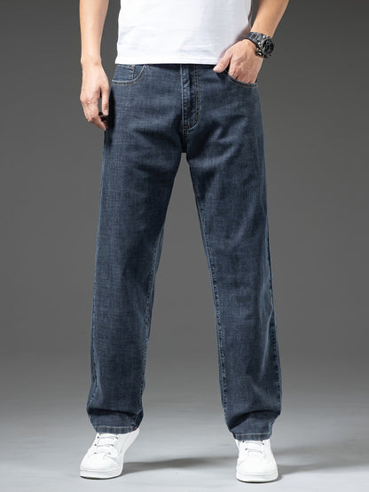 Herenjeans met rechte pasvorm, klassieke stijl, voor dagelijks gebruik