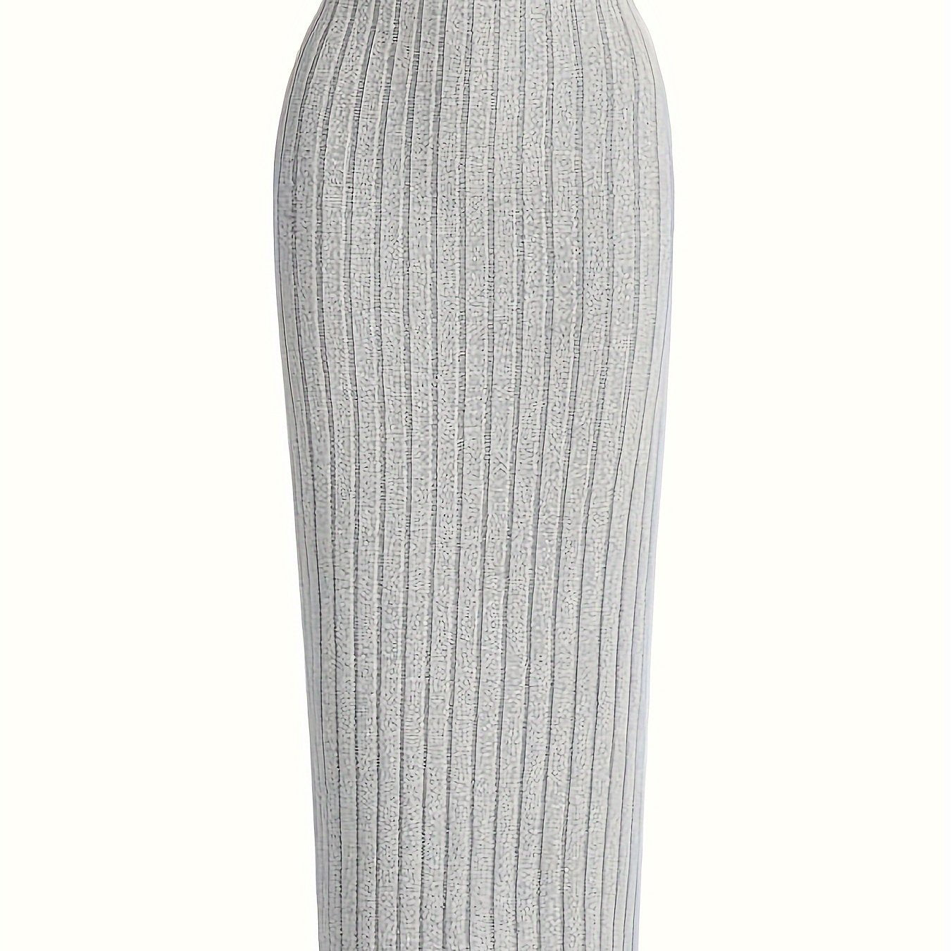 Jupe longue côtelée taille haute pour femme, style casual chic, idéale pour le printemps
