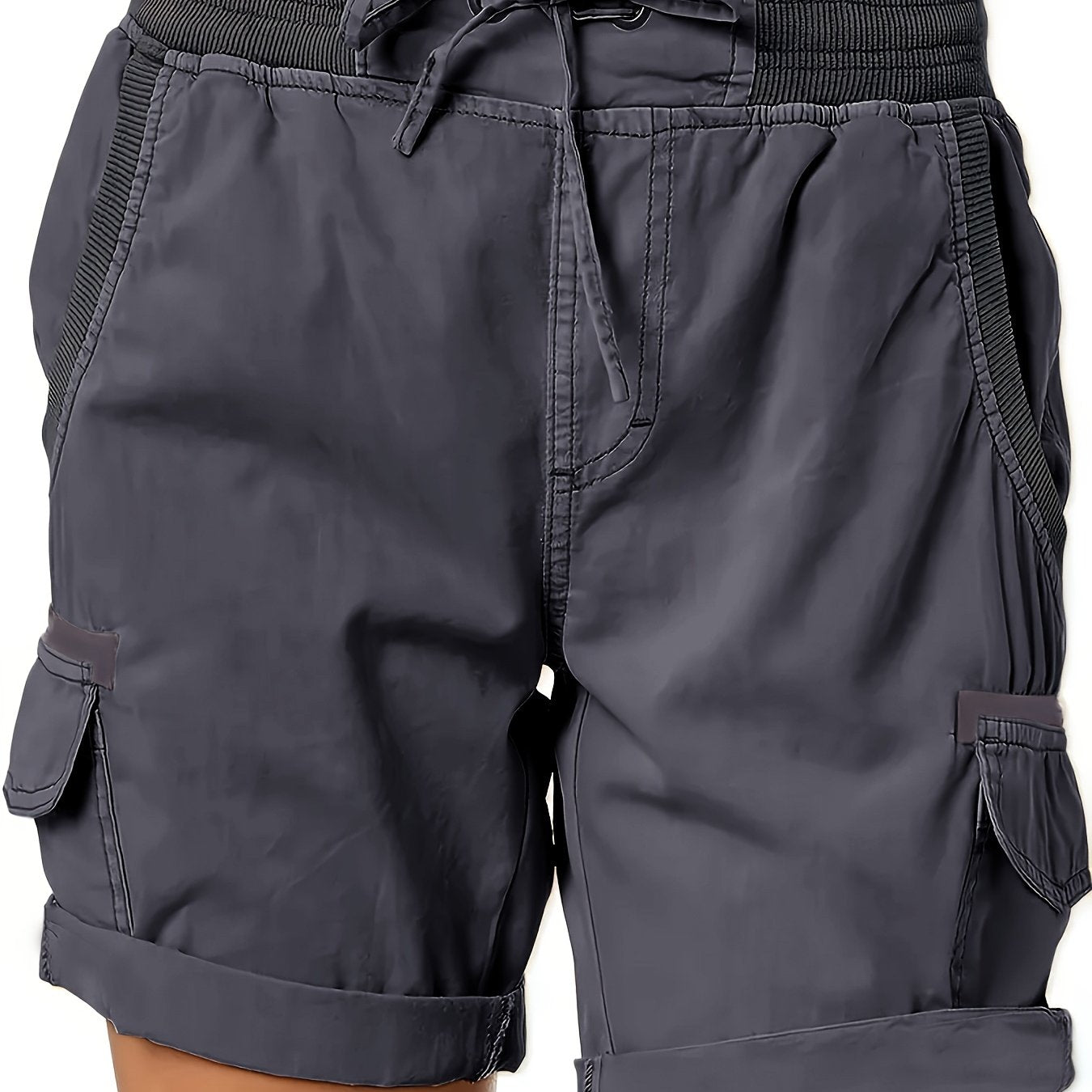 Shorts casual da donna stile cargo con tasche e coulisse – Ideali per l'estate e il tempo libero