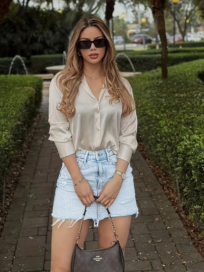 Jupe en jean décontractée pour femme – Style élégant et moderne, idéale pour l'été