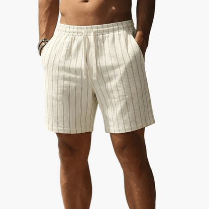 Shorts décontractés à rayures pour homme, style urbain tendance, idéals loisirs et sport