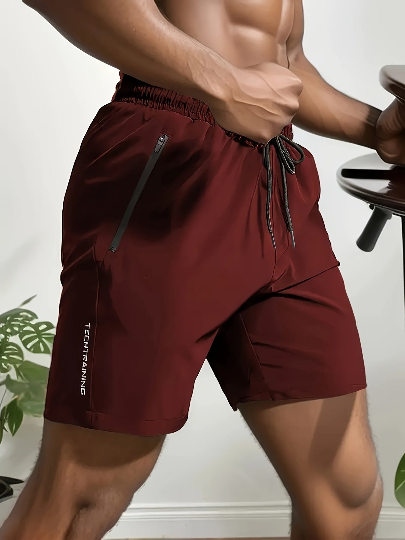 Korte sportbroek voor heren in fitnessstijl met ritszakken - Ideaal voor training en sportschool