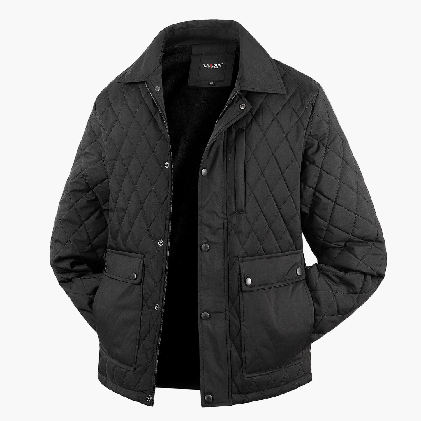 Veste matelassée décontractée pour homme style urbain avec poches et col classique