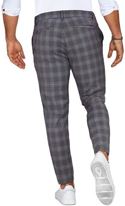 Pantalon chino homme à carreaux style décontracté et élégant