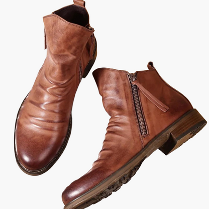 Bottines Homme Élégantes à Zip Style Urbain Décontracté