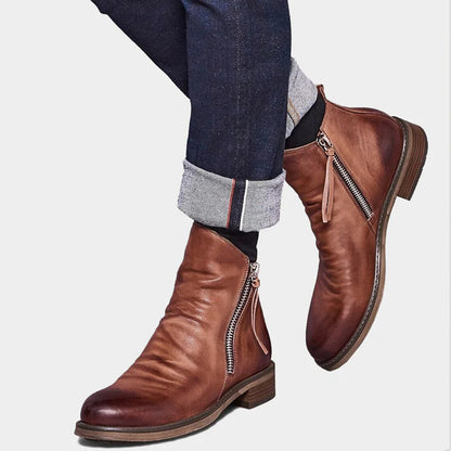 Bottines Homme Élégantes à Zip Style Urbain Décontracté