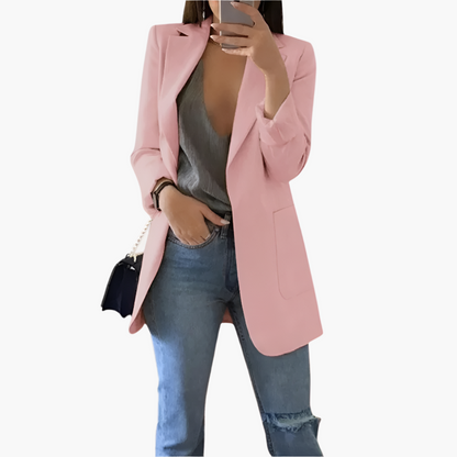 Blazer Longue Élégante pour Femme – Style Chic et Polyvalent pour Bureau ou Sortie