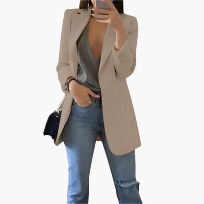 Blazer Longue Élégante pour Femme – Style Chic et Polyvalent pour Bureau ou Sortie