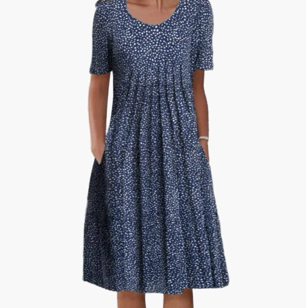 Vestito estivo donna taglio midi con stampa floreale, stile informale ed elegante per occasioni estive