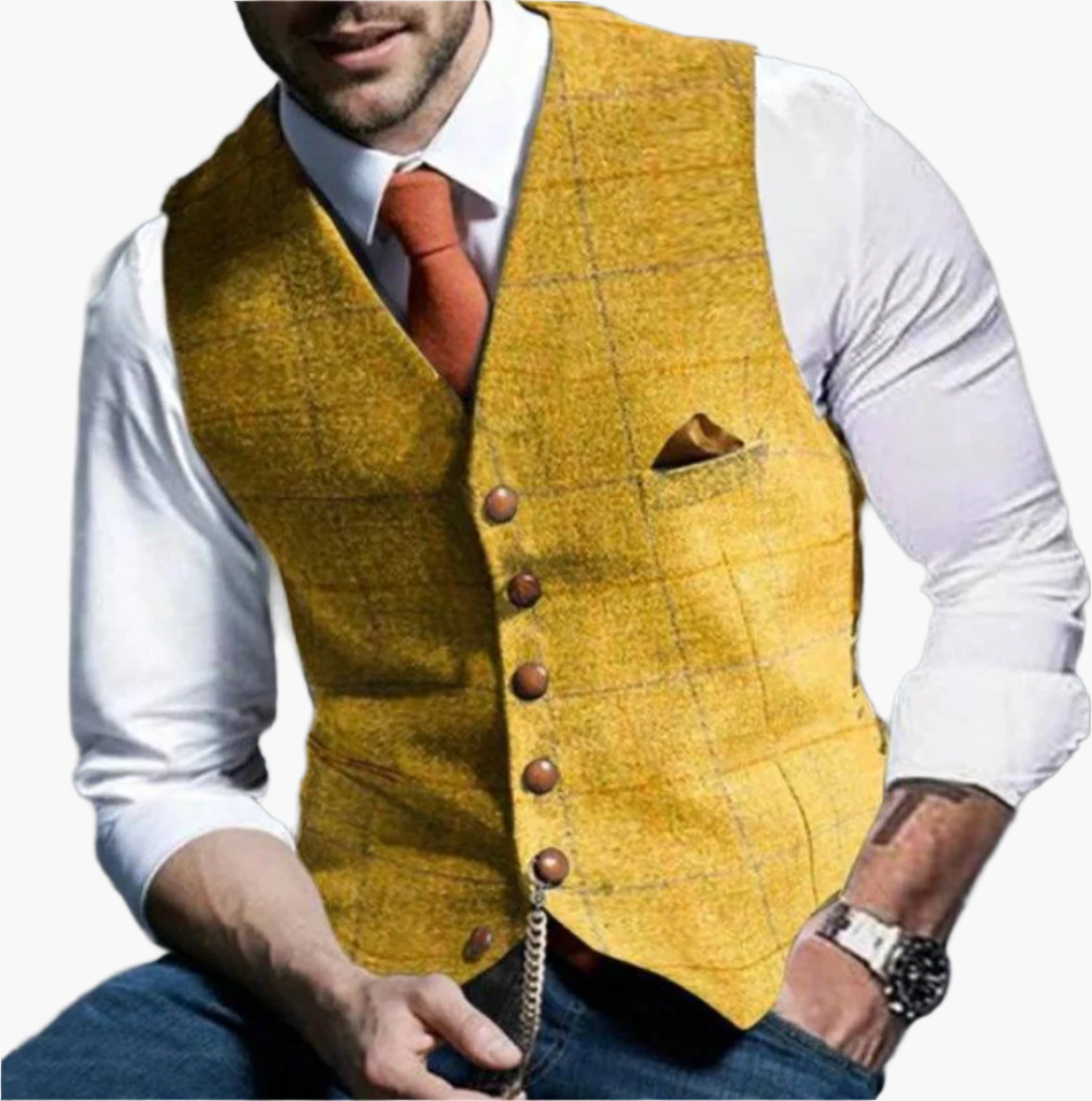 Gilet homme élégant vintage style gentleman – Idéal affaires et occasions spéciales