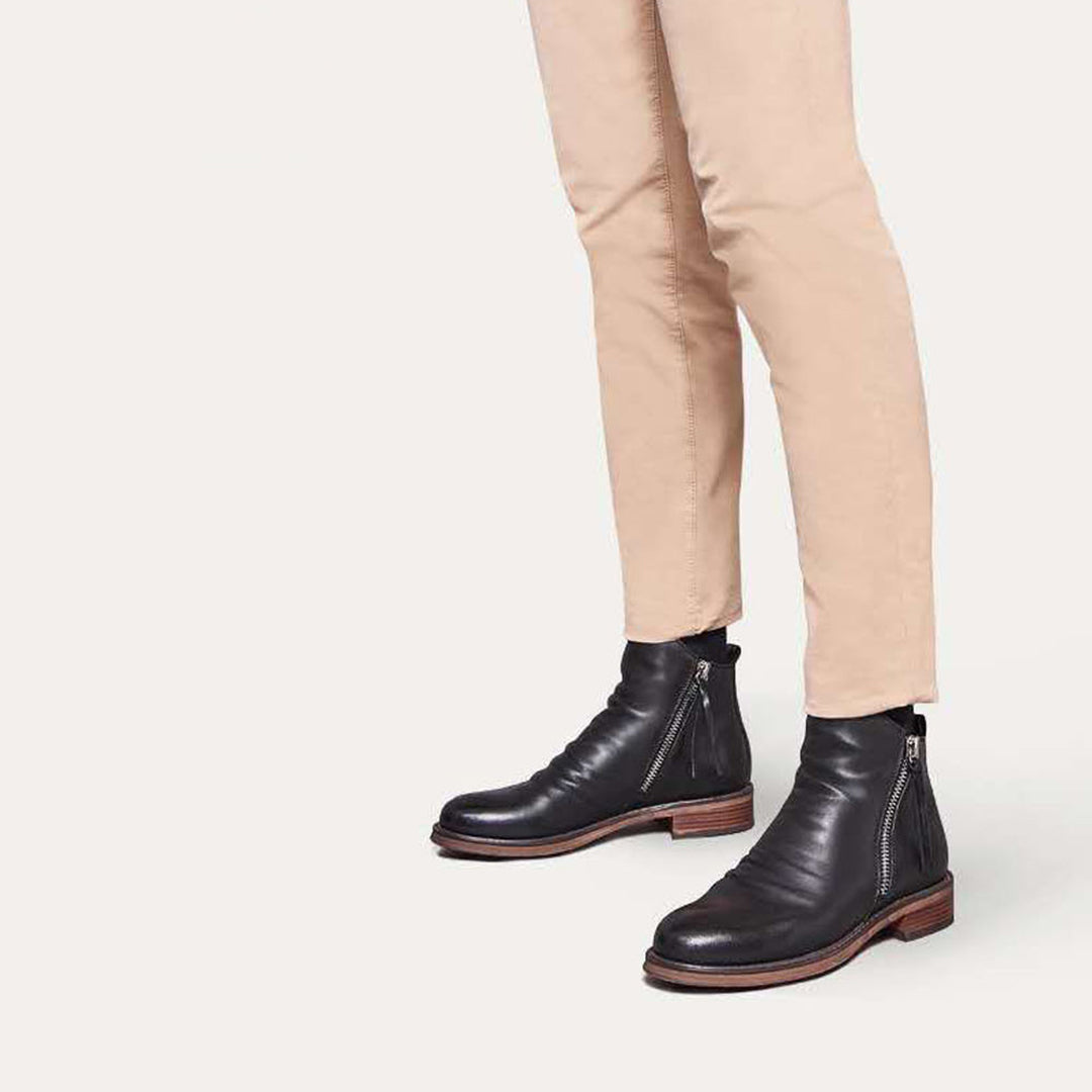 Bottines Homme Élégantes à Zip Style Urbain Décontracté