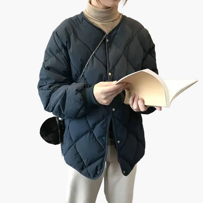 Veste matelassée femme style décontracté idéale pour l'automne et l'hiver