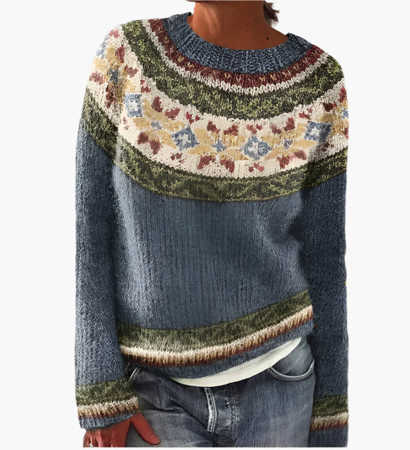 Pull femme style rétro pour automne, élégant et confortable, mode vintage