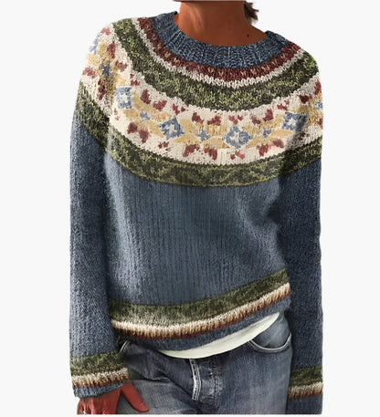 Pull femme style rétro pour automne, élégant et confortable, mode vintage