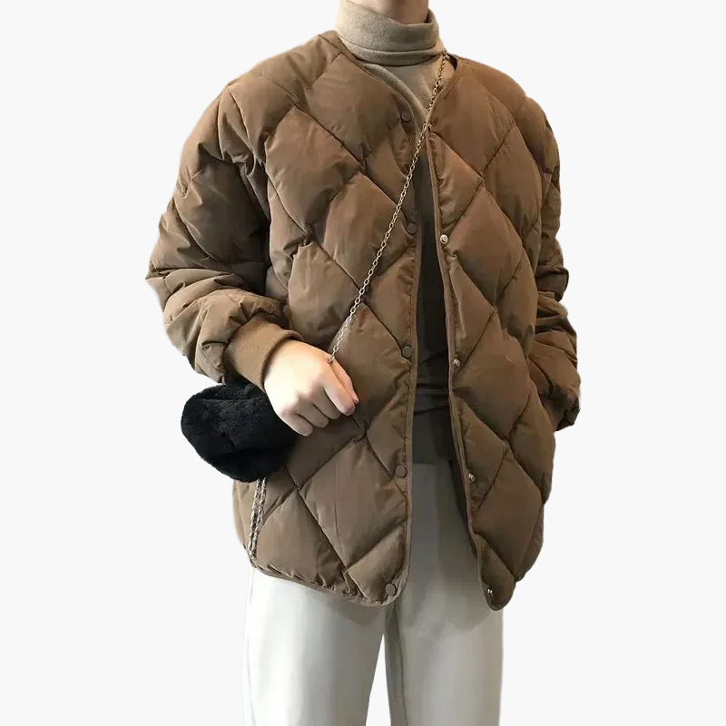Veste matelassée femme style décontracté idéale pour l'automne et l'hiver