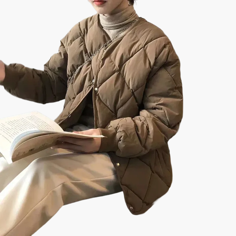Veste matelassée femme style décontracté idéale pour l'automne et l'hiver