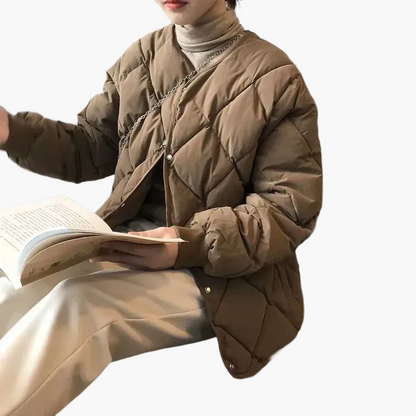 Veste matelassée femme style décontracté idéale pour l'automne et l'hiver