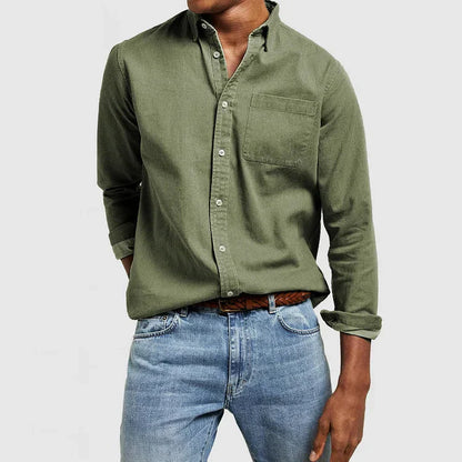 Chemise Casual Boutonnée Homme – Style Intemporel Polyvalent