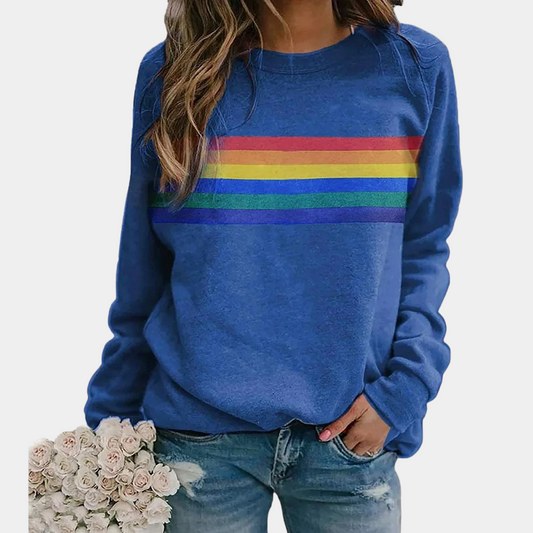 Vanessa – Sweatshirt avec Rayures Arc-en-ciel