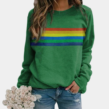 Vanessa – Sweatshirt avec Rayures Arc-en-ciel