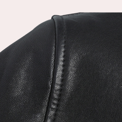 Veste en cuir style motard pour homme – Élégance polyvalente, idéale au quotidien