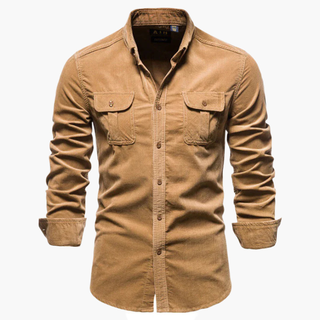 Chemise en Velours Côtelé Style Décontracté pour Homme - Élégance Polyvalente et Confort au Quotidien