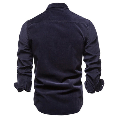 Chemise en Velours Côtelé Style Décontracté pour Homme - Élégance Polyvalente et Confort au Quotidien