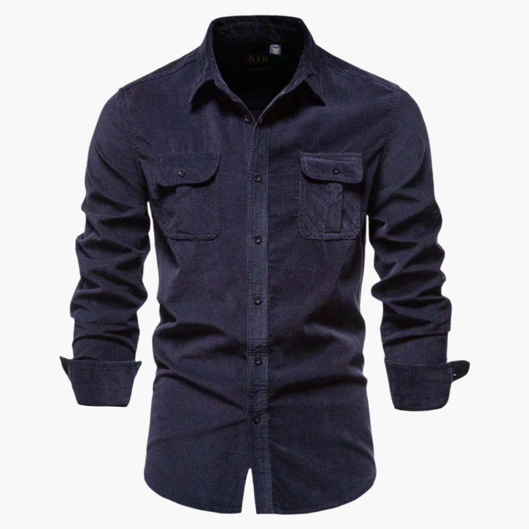 Chemise en Velours Côtelé Style Décontracté pour Homme - Élégance Polyvalente et Confort au Quotidien