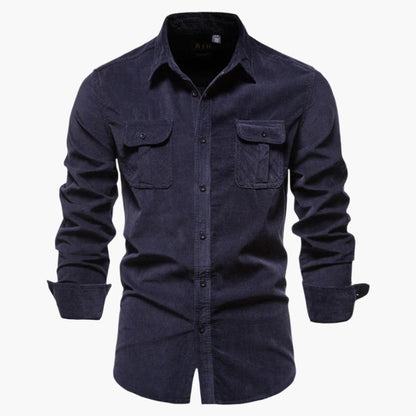 Chemise en Velours Côtelé Style Décontracté pour Homme - Élégance Polyvalente et Confort au Quotidien
