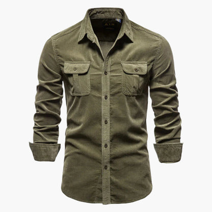 Chemise en Velours Côtelé Style Décontracté pour Homme - Élégance Polyvalente et Confort au Quotidien