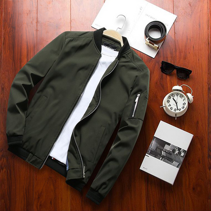 Veste bomber d'été pour homme style urbain polyvalent – idéale pour la mi-saison et les sorties décontractées ou habillées