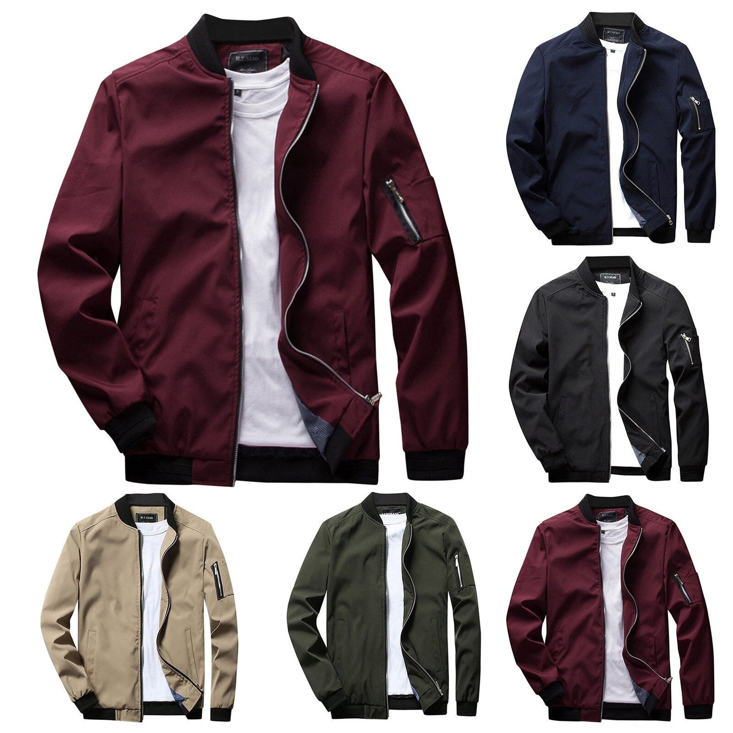 Veste bomber d'été pour homme style urbain polyvalent – idéale pour la mi-saison et les sorties décontractées ou habillées