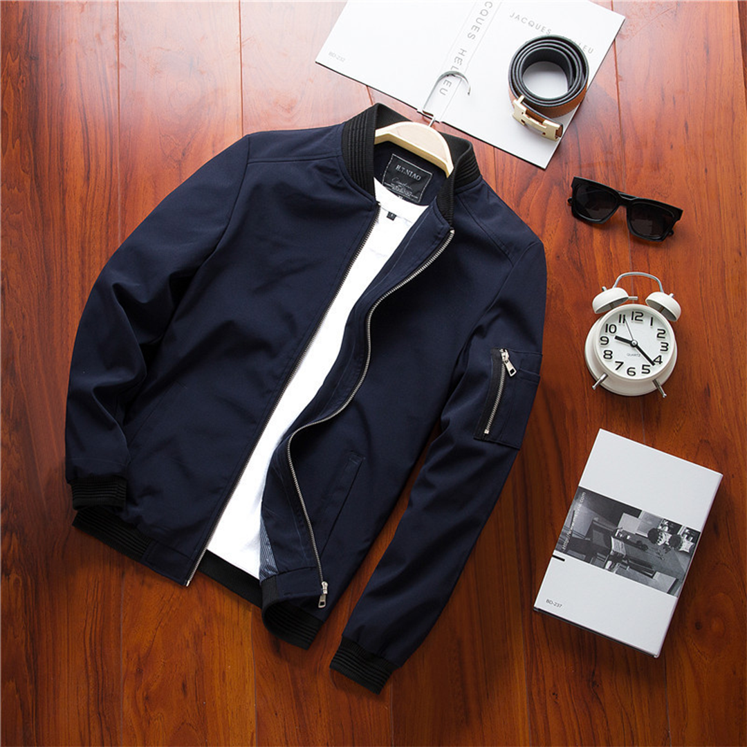 Veste bomber d'été pour homme style urbain polyvalent – idéale pour la mi-saison et les sorties décontractées ou habillées