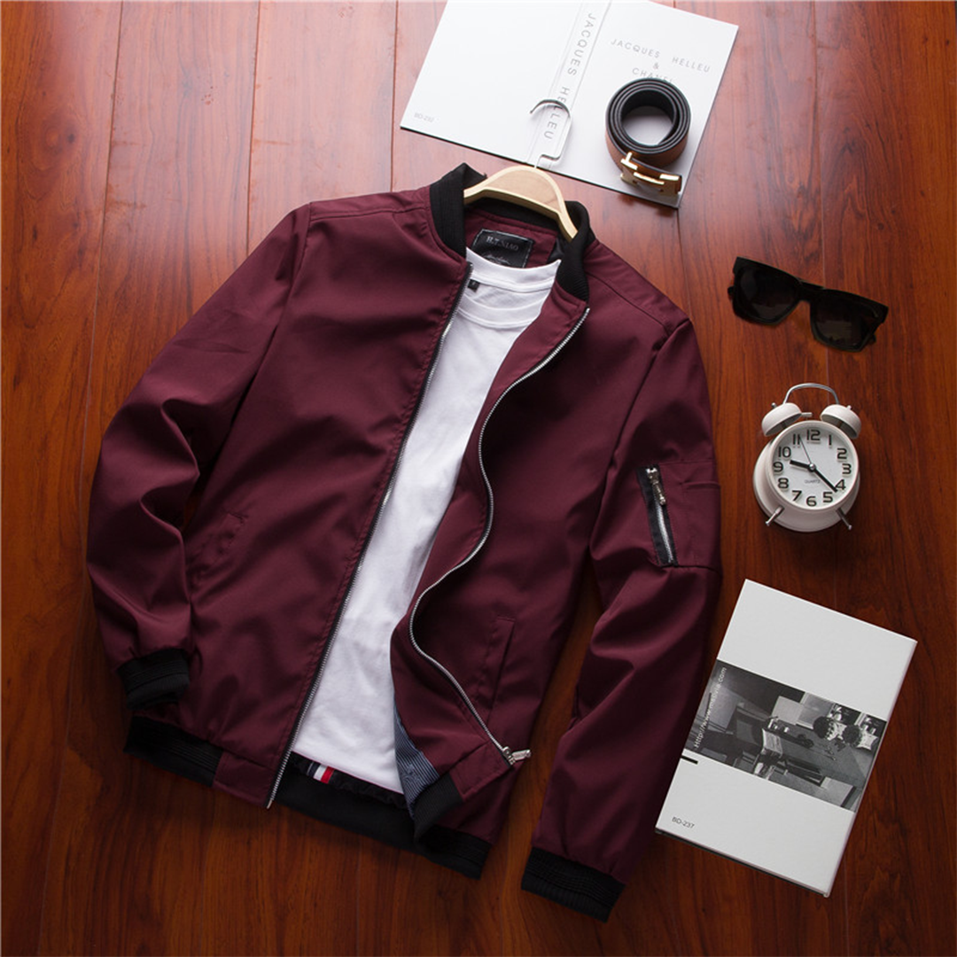 Veste bomber d'été pour homme style urbain polyvalent – idéale pour la mi-saison et les sorties décontractées ou habillées