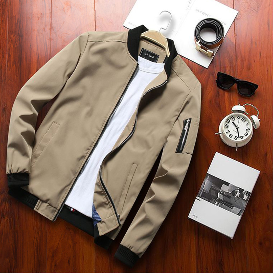 Veste bomber d'été pour homme style urbain polyvalent – idéale pour la mi-saison et les sorties décontractées ou habillées