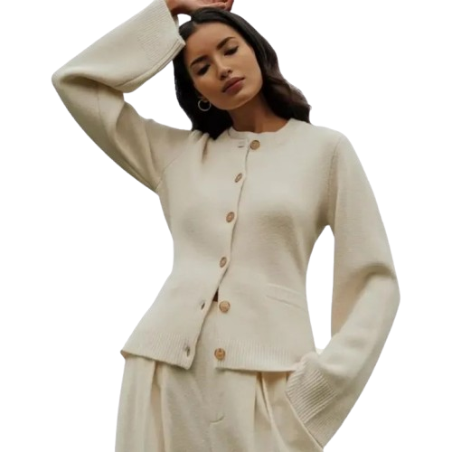 Christina – Cardigan en Maille pour Femme à Manches Fines